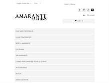 Tablet Screenshot of amaranteparfums.com
